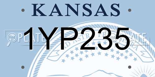 1YP235 Kansas License Plate