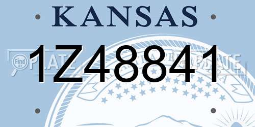 1Z48841 Kansas License Plate
