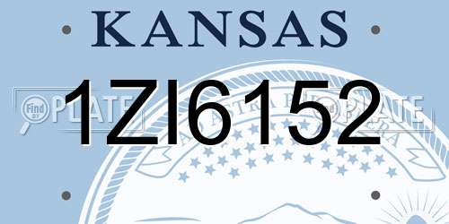 1ZI6152 Kansas License Plate
