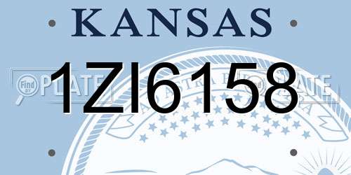 1ZI6158 Kansas License Plate
