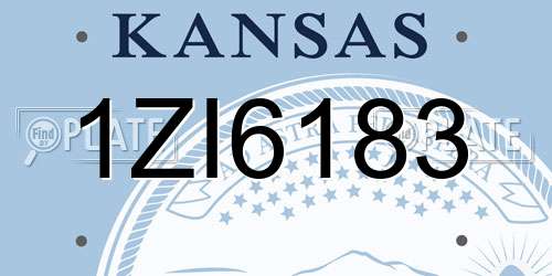 1ZI6183 Kansas License Plate