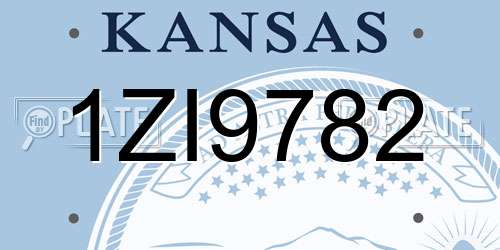 1ZI9782 Kansas License Plate