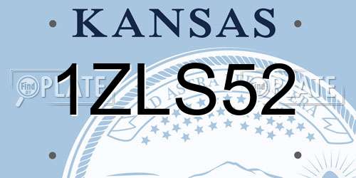 1ZLS52 Kansas License Plate