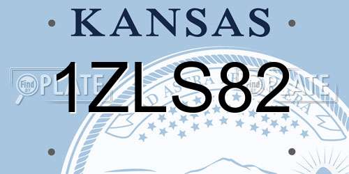 1ZLS82 Kansas License Plate