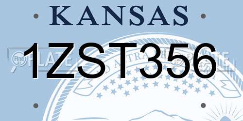 1ZST356 Kansas License Plate