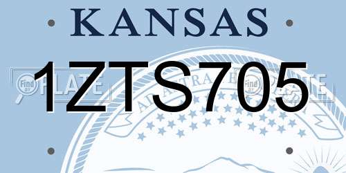 1ZTS705 Kansas License Plate