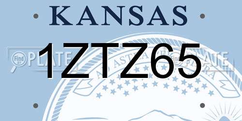 1ZTZ65 Kansas License Plate