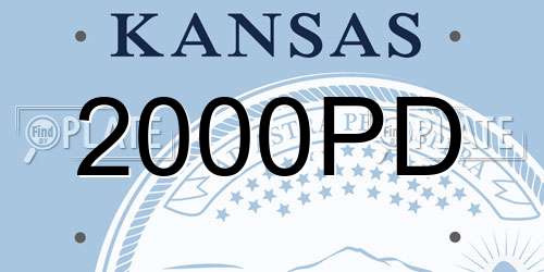 2000PD Kansas License Plate