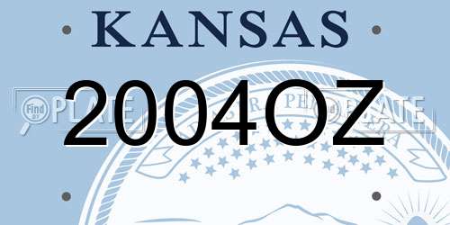 2004OZ Kansas License Plate