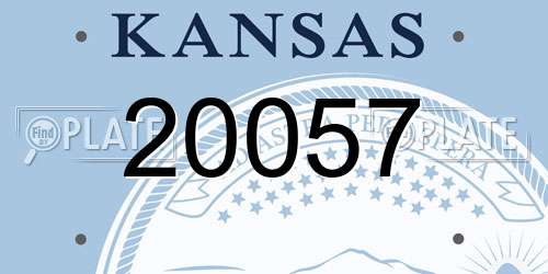 20057 Kansas License Plate