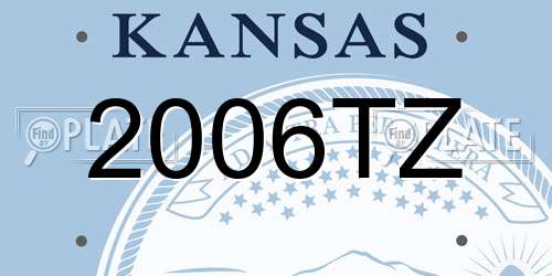 2006TZ Kansas License Plate