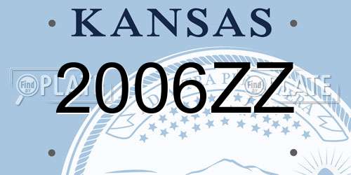 2006ZZ Kansas License Plate