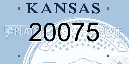 20075 Kansas License Plate