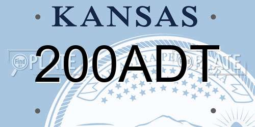 200ADT Kansas License Plate