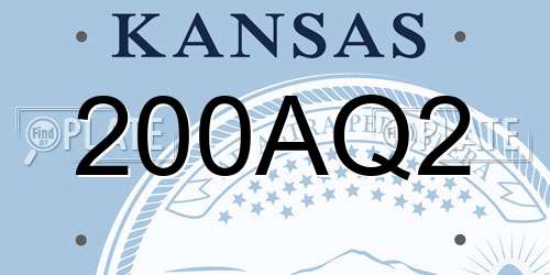 200AQ2 Kansas License Plate