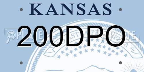 200DPO Kansas License Plate