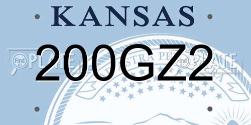 200GZ2 Kansas License Plate