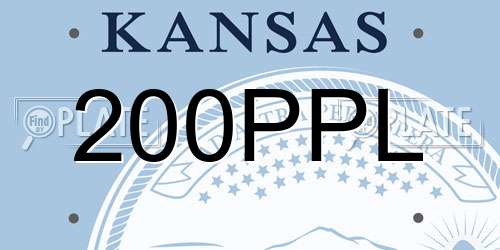 200PPL Kansas License Plate