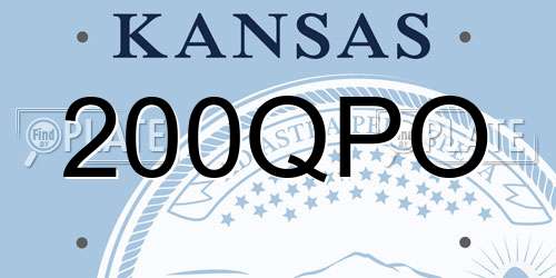 200QPO Kansas License Plate