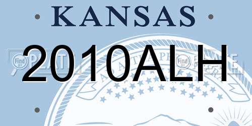 2010ALH Kansas License Plate