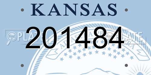 201484 Kansas License Plate