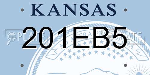 201EB5 Kansas License Plate