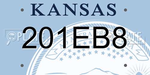 201EB8 Kansas License Plate
