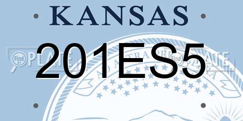 201ES5 Kansas License Plate
