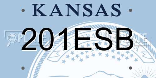 201ESB Kansas License Plate