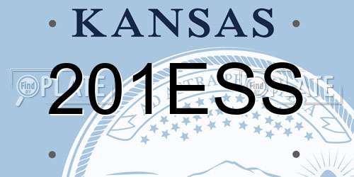 201ESS Kansas License Plate