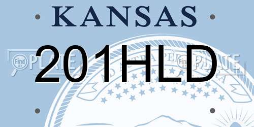 201HLD Kansas License Plate