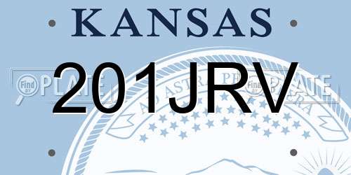 201JRV Kansas License Plate