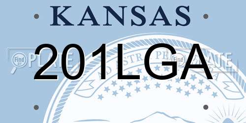 201LGA Kansas License Plate