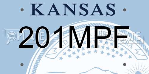 201MPF Kansas License Plate