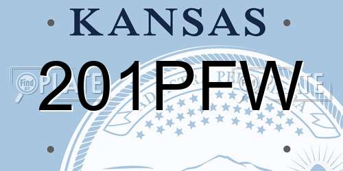 201PFW Kansas License Plate