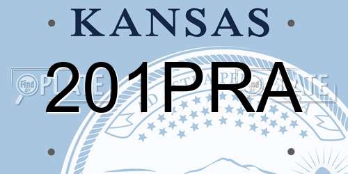 201PRA Kansas License Plate