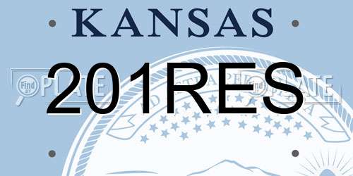 201RES Kansas License Plate