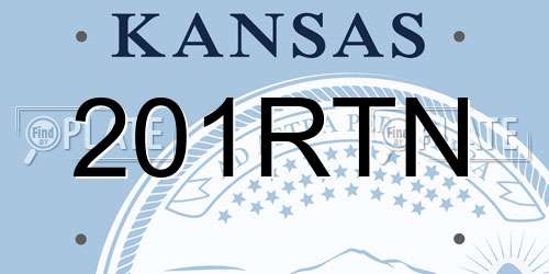 201RTN Kansas License Plate