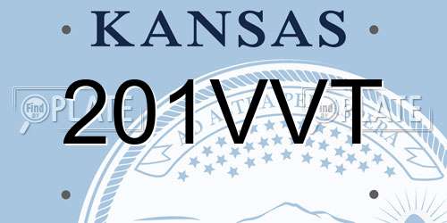 201VVT Kansas License Plate