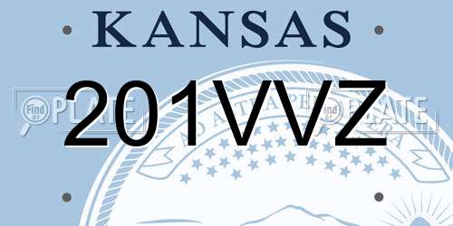201VVZ Kansas License Plate