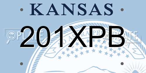 201XPB Kansas License Plate