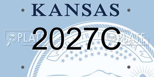 2027C Kansas License Plate