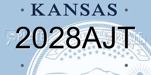 2028AJT Kansas License Plate