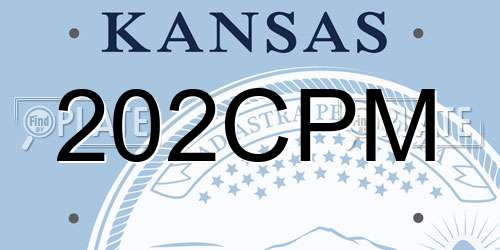 202CPM Kansas License Plate
