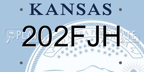202FJH Kansas License Plate