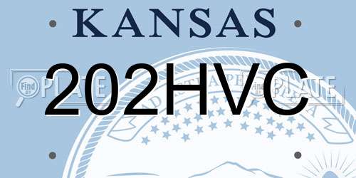 202HVC Kansas License Plate