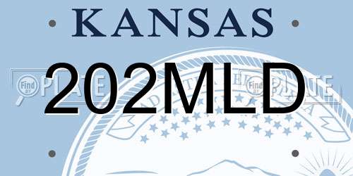 202MLD Kansas License Plate
