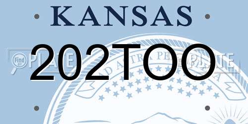202TOO Kansas License Plate