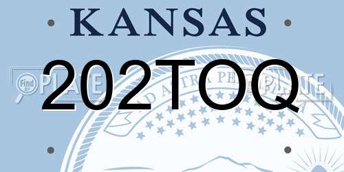 202TOQ Kansas License Plate