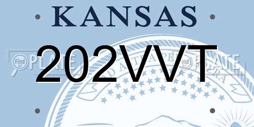 202VVT Kansas License Plate